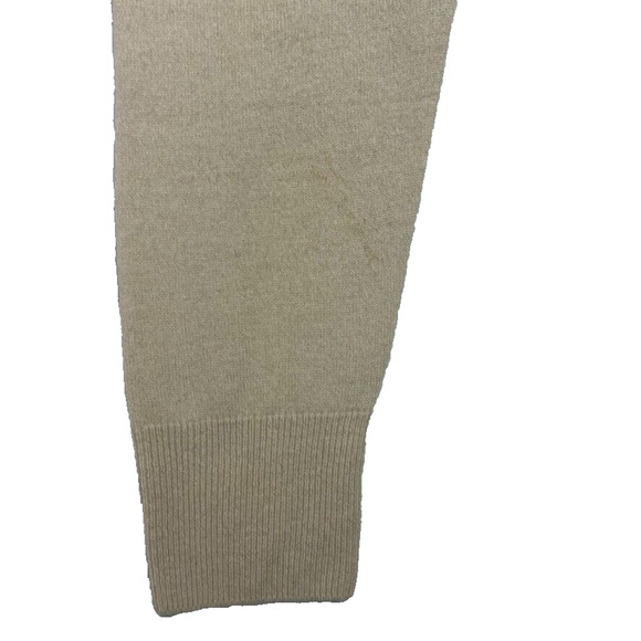 Zara Sweater Womens Medium Turtleneck Oatmeal Knit 100% Wool Lightweight - Picture 8 of 8
